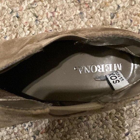 Merona Tan Suede Wedge Booties; Women’s Sz 7.5 ; Like New EUC - Picture 5 of 9